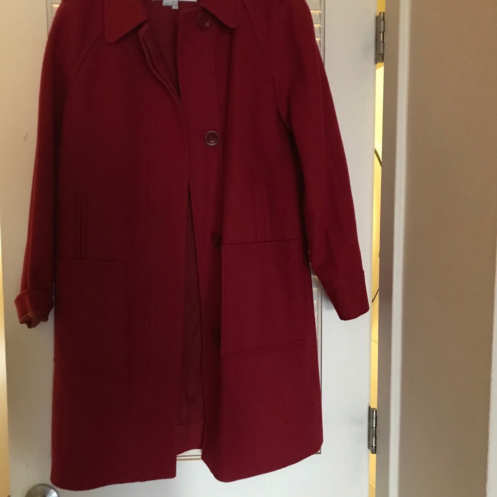 Red long coat - Picture 3 of 8